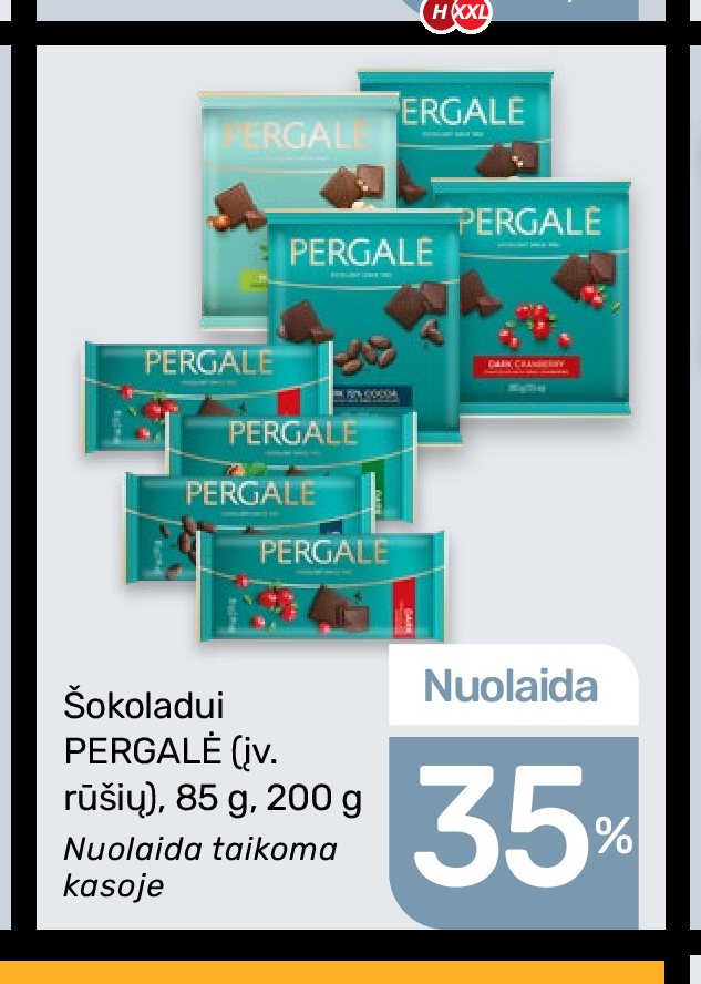 Šokoladui PERGALĖ, 85 g