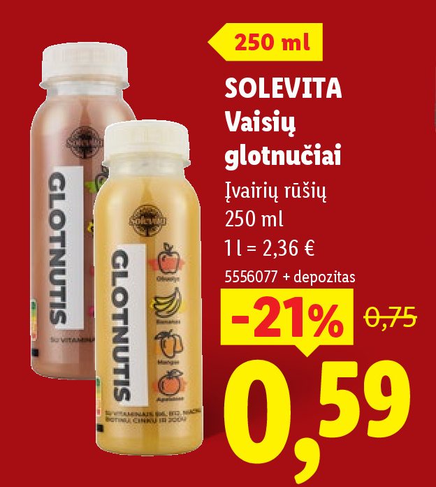 SOLEVITA Vaisių glotnučiai, 250 ml
