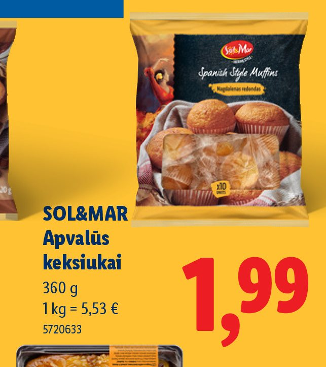SOL&MAR Apvalūs keksiukai, 360 g