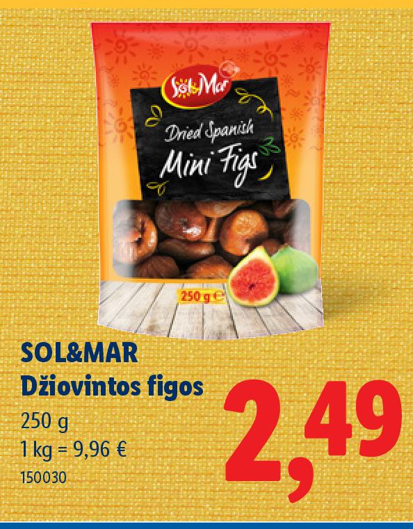 SOL&MAR Džiovintos figos, 250 g