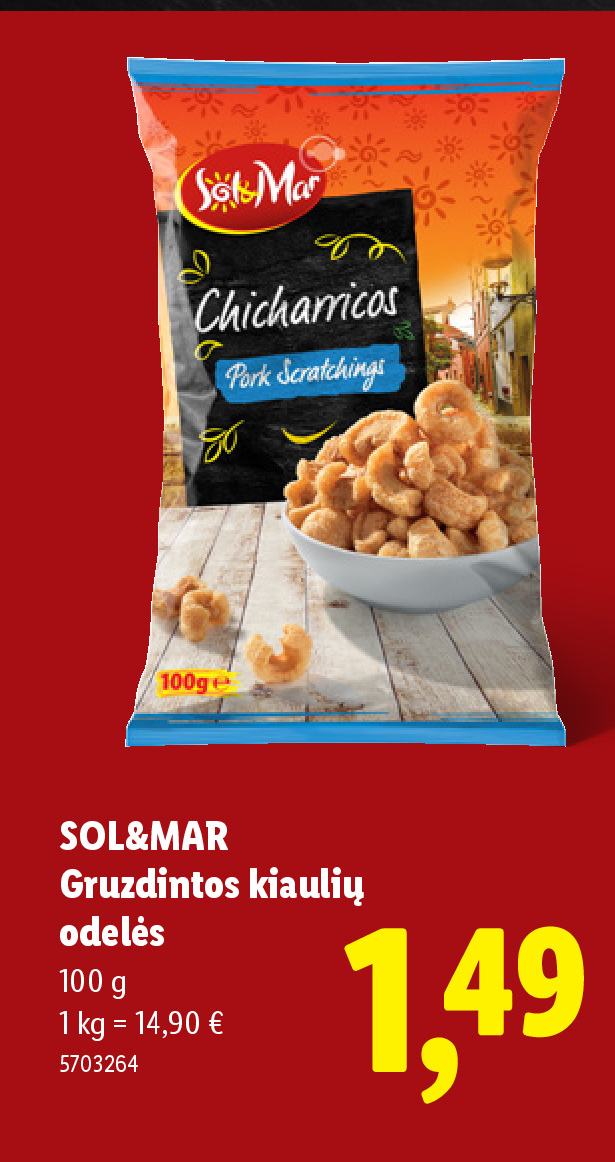SOL&MAR Gruzdintos kiaulių odelės, 100 g