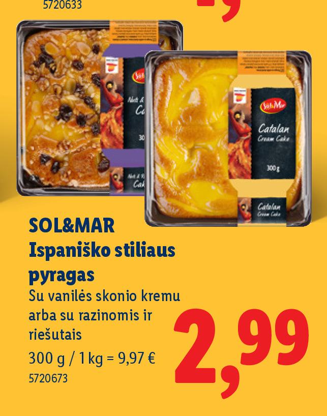 SOL&MAR Ispaniško stiliaus pyragas, 300 g