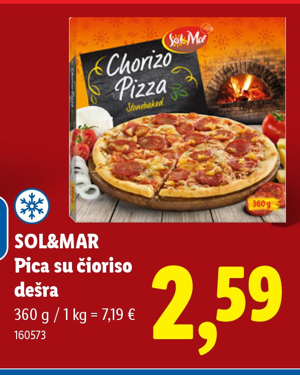 SOL&MAR Pica su čioriso dešra, 360 g