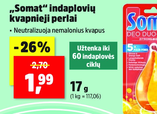 „Somat“ indaplovių kvapnieji perlai, 17 g