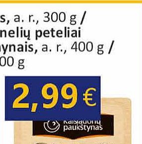 sparnelių peteliai su kminais, a. r., 300 g