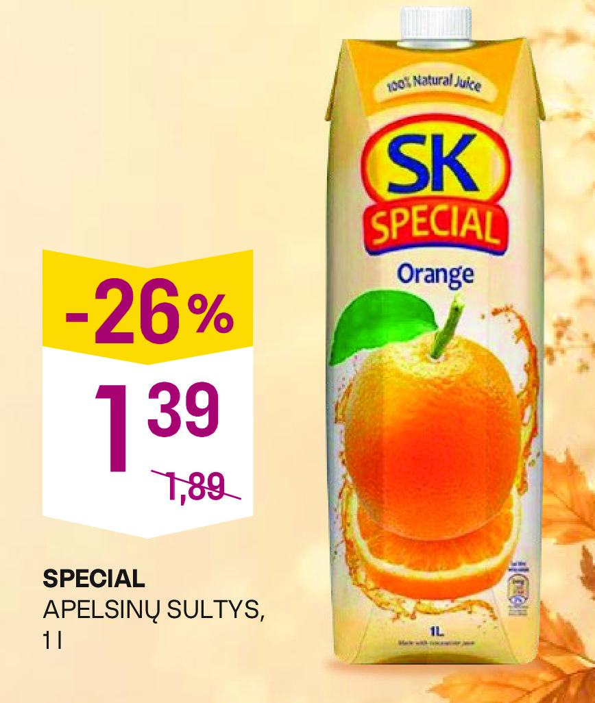 SPECIAL APELSINŲ SULTYS, 1 l