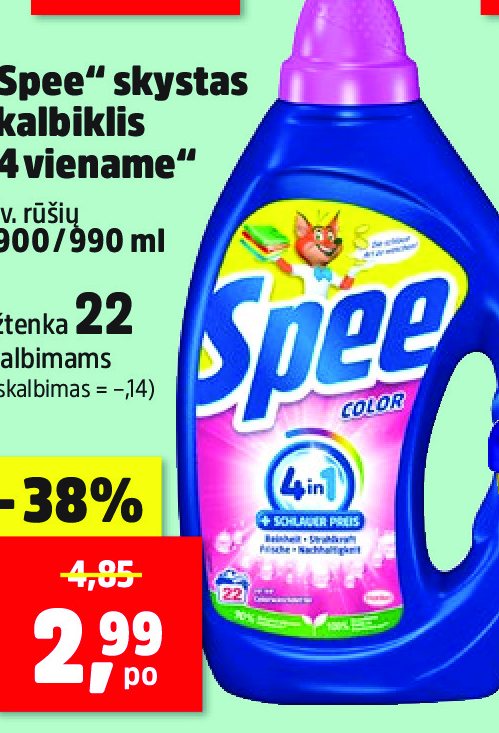 „Spee“ skystas skalbiklis „4 viename“, 990 ml