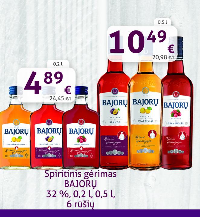 Spiritinis gėrimas BAJORŲ, 0.2 l