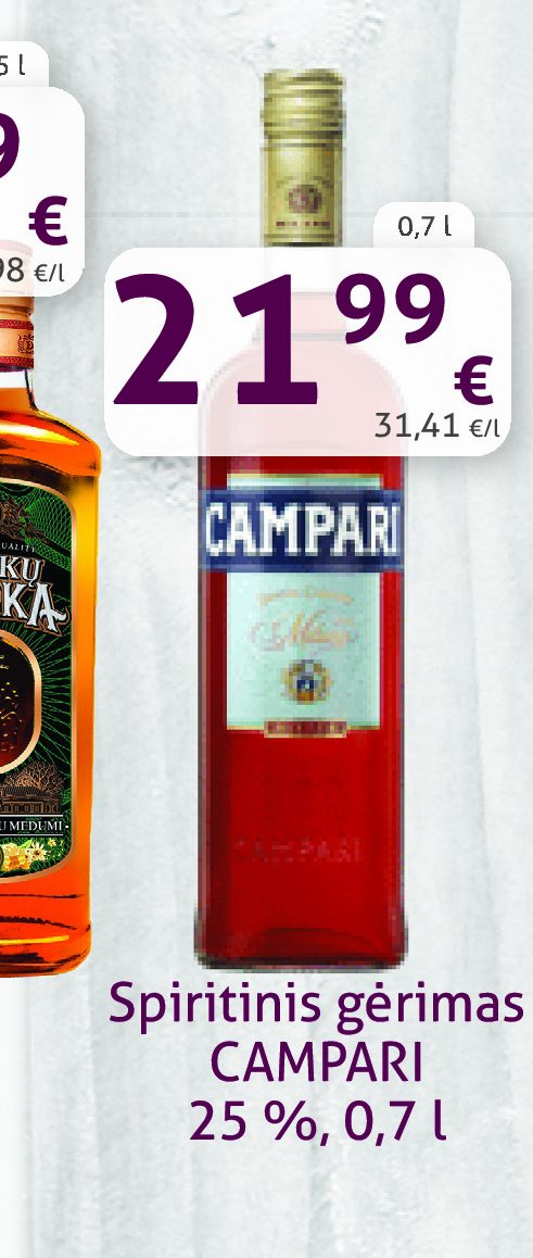 Spiritinis gėrimas CAMPARI, 0.7 l