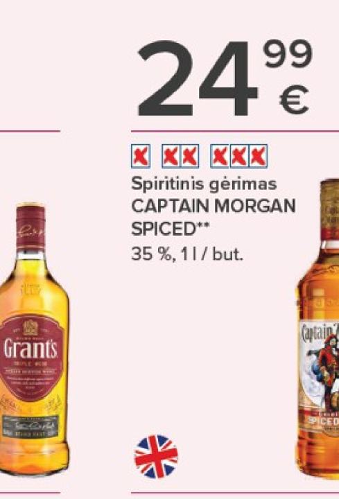 Spiritinis gėrimas CAPTAIN MORGAN SPICED, 1 l