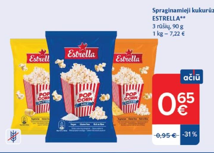 Spraginamieji kukurūzai ESTRELLA, 90 g