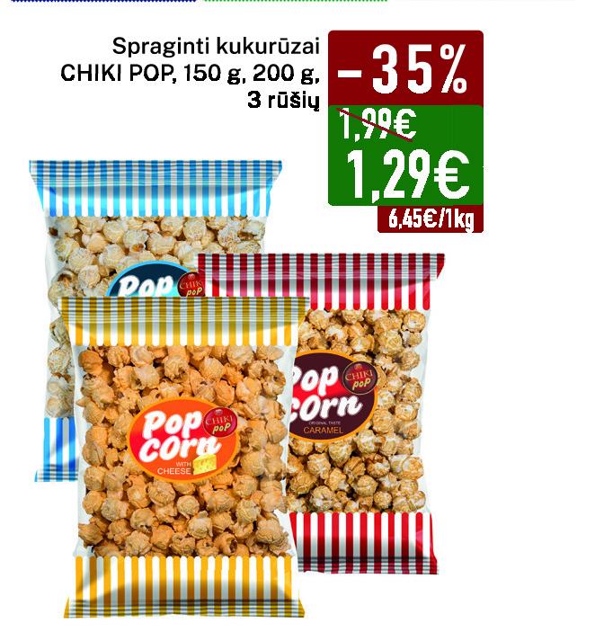 Spraginti kukurūzai CHIKI POP, 150 g