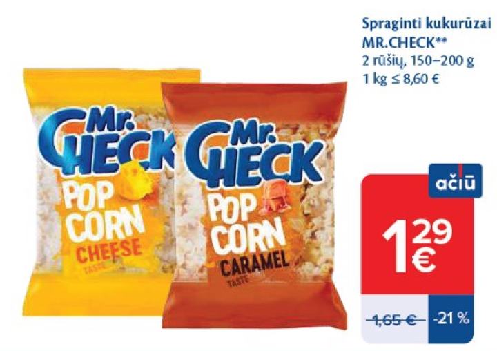 Spraginti kukurūzai MR.CHECK, 200 g