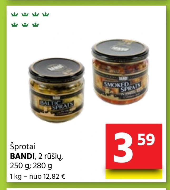 Šprotai BANDI, 250 g