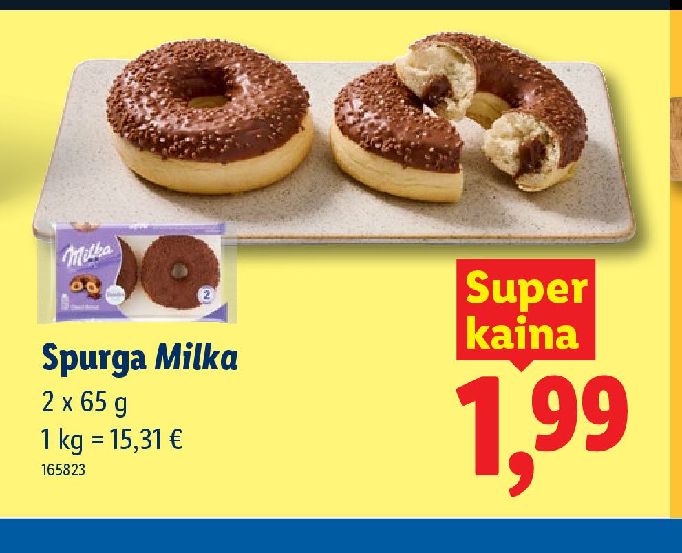 Spurga Milka, 2 x 65 g