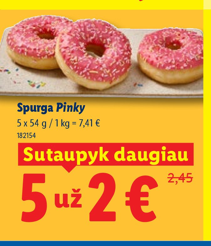Spurga Pinky, 5 x 54 g