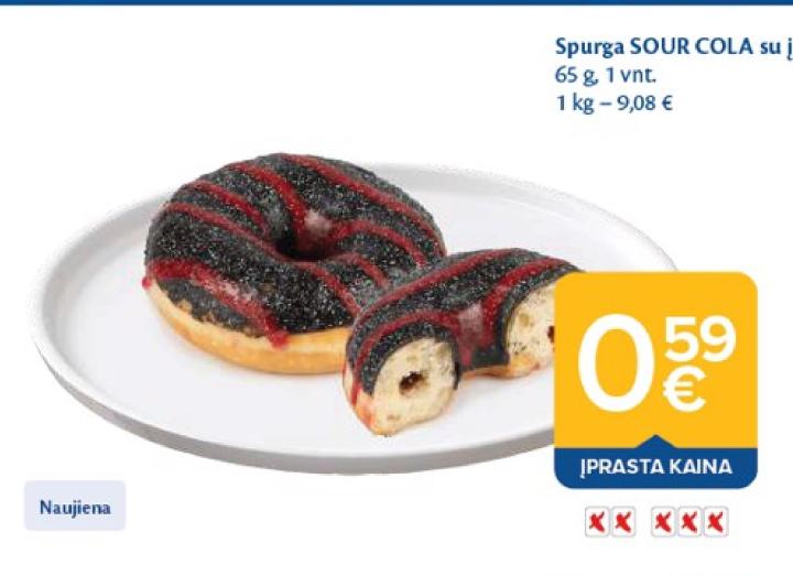 Spurga SOUR COLA su įdaru, 65 g