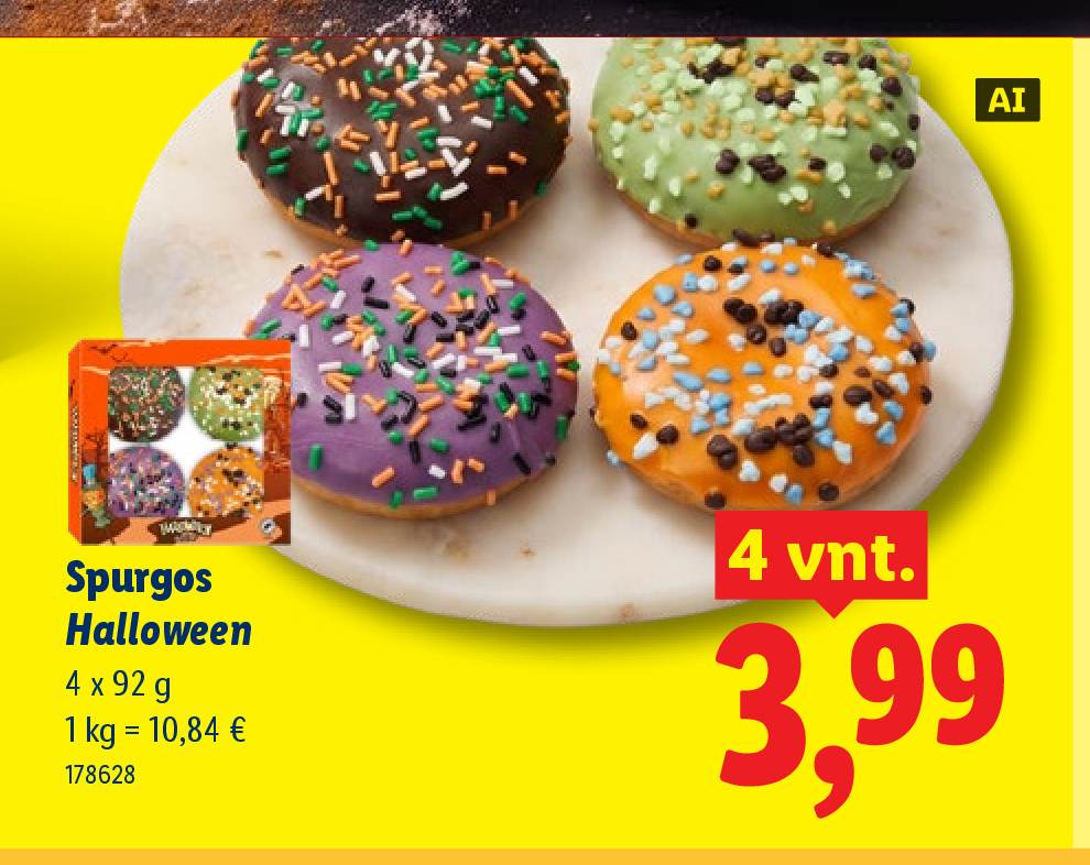 Spurgos Halloween, 4 x 92 g