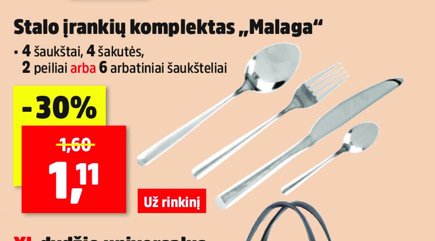 Stalo įrankių komplektas „Malaga“