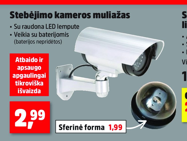 Stebėjimo kameros muliažas
