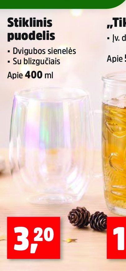 Stiklinis puodelis, 400 ml