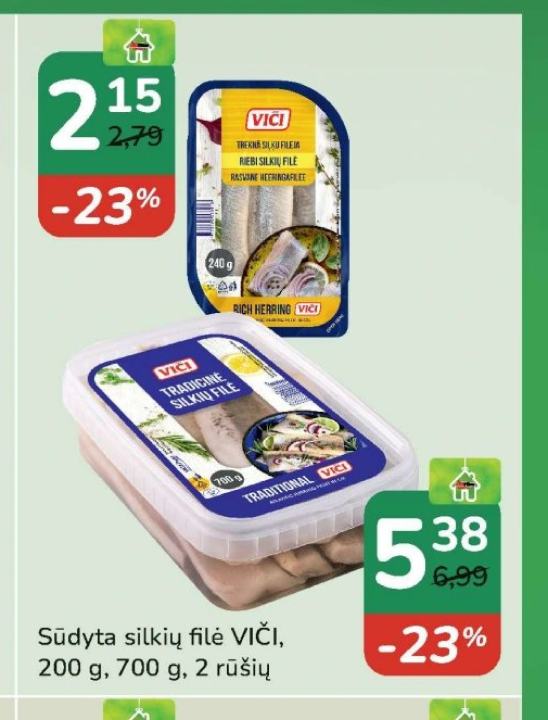 Sūdyta silkių filė VIČI, 200 g