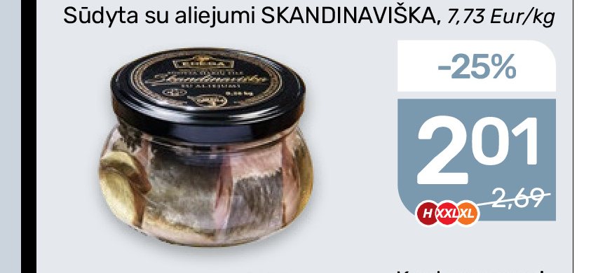 Sūdyta su aliejumi SKANDINAVIŠKA