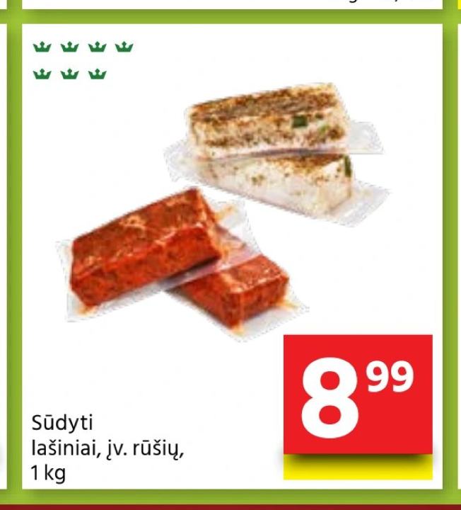Sūdyti lašiniai, 1 kg