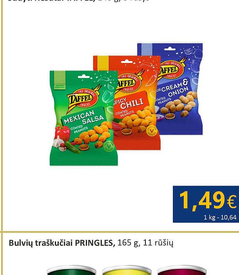 Sūdyti riešutai TAFFEL, 140 g
