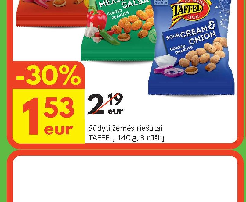 Sūdyti žemės riešutai TAFFEL, 140 g