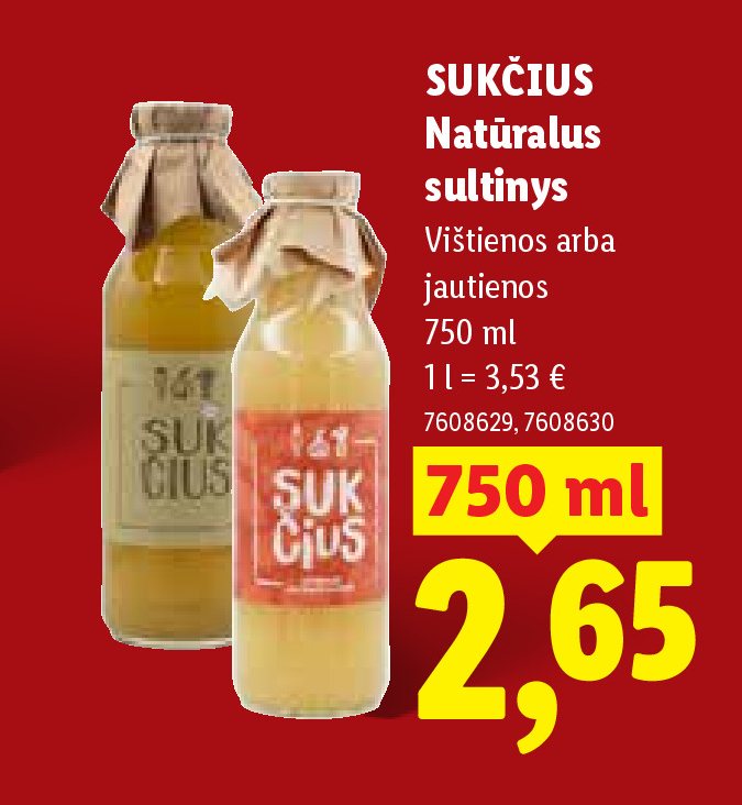 SUKČIUS Natūralus sultinys, 750 ml