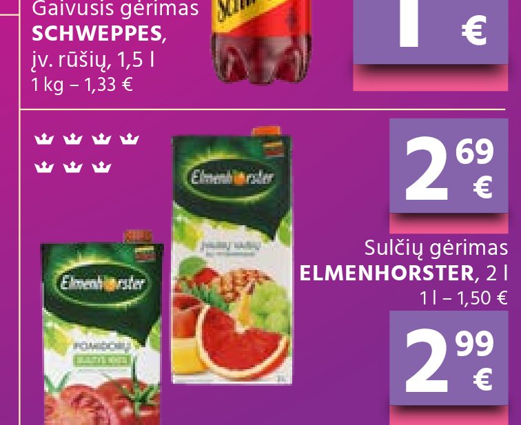 Sulčių gėrimas ELMENHORSTER, 2 l
