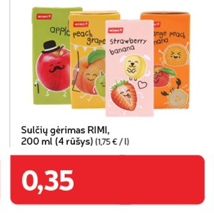 Sulčių gėrimas RIMI, 200 ml