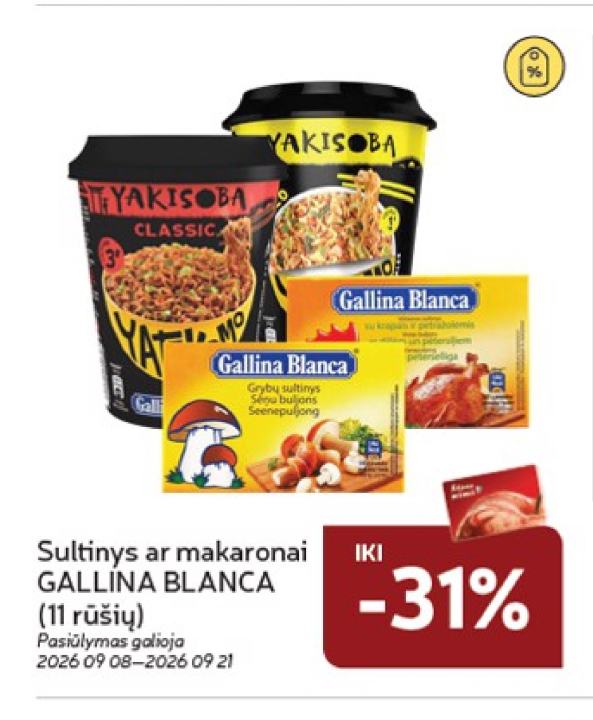 Sultinys ar makaronai GALLINA BLANCA