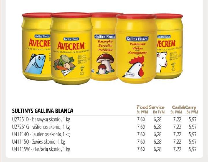 SULTINYS GALLINA BLANCA, 1 kg