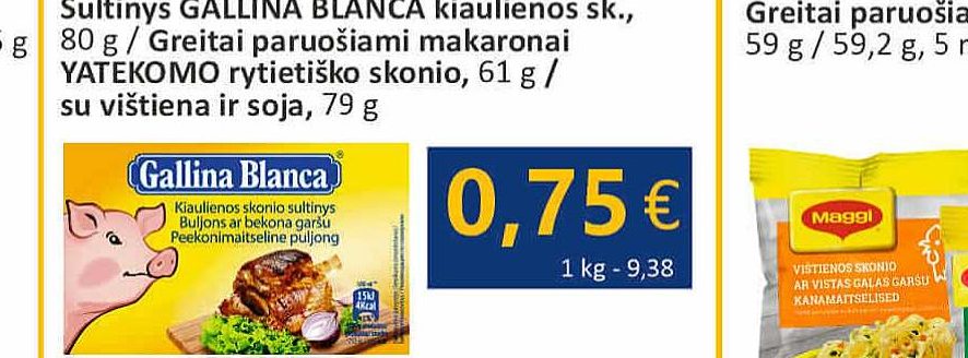 Sultinys GALLINA BLANCA kiaulienos sk., 80 g