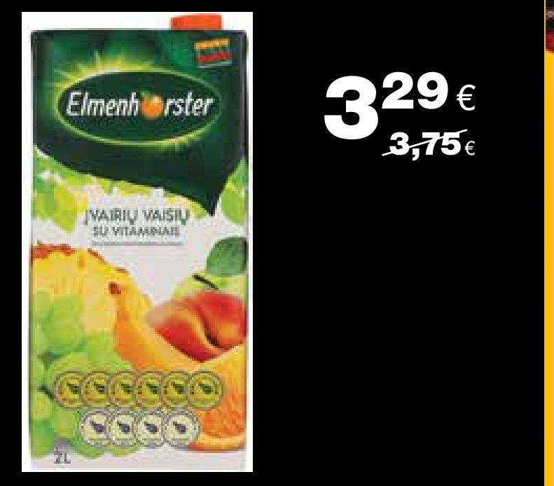 Sultys, nektarai ir sulčių gėrimai ELMENHORSTER, 2 l