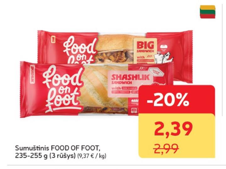 Sumuštinis FOOD OF FOOT, 255 g