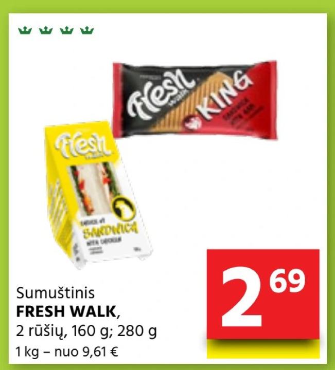 Sumuštinis FRESH WALK, 160 g