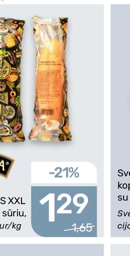Sumuštinis SUBMARINAS XXL su vištiena ir sūriu, 255 g