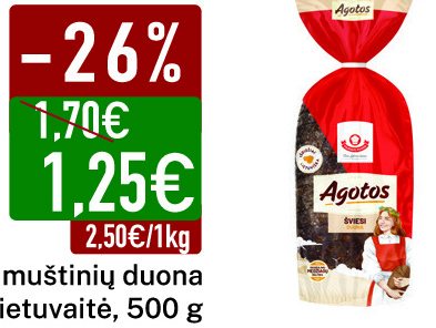 Sumuštinių duona Lietuvaitė, 500 g