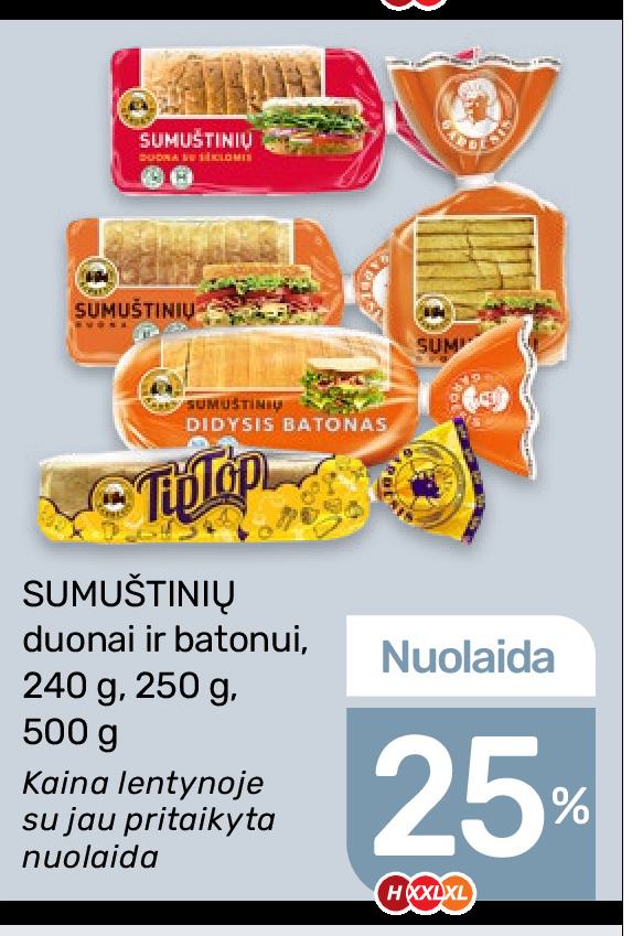 SUMUŠTINIŲ duonai ir batonui, 240 g