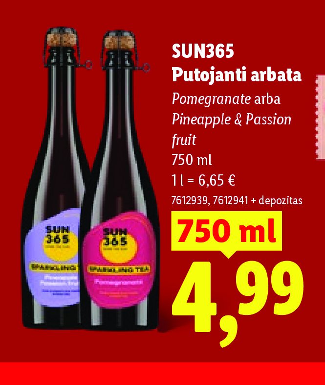 SUN365 Putojanti arbata, 750 ml