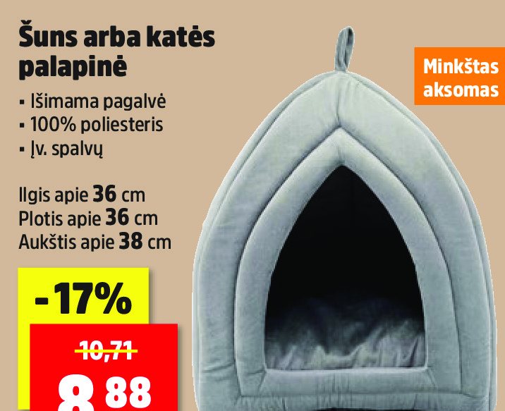 Šuns arba katės palapinė, 36 cm