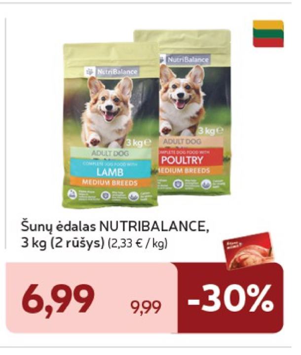 Šunų ėdalas NUTRIBALANCE, 3 kg