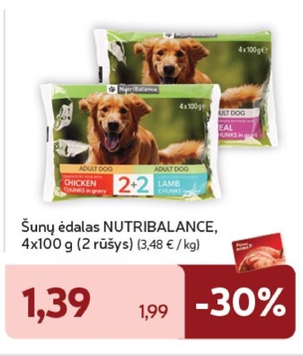 Šunų ėdalas NUTRIBALANCE, 4 x 100 g