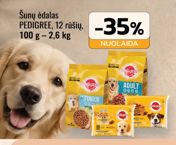Šunų ėdalas PEDIGREE, 100 g - 2.6 kg