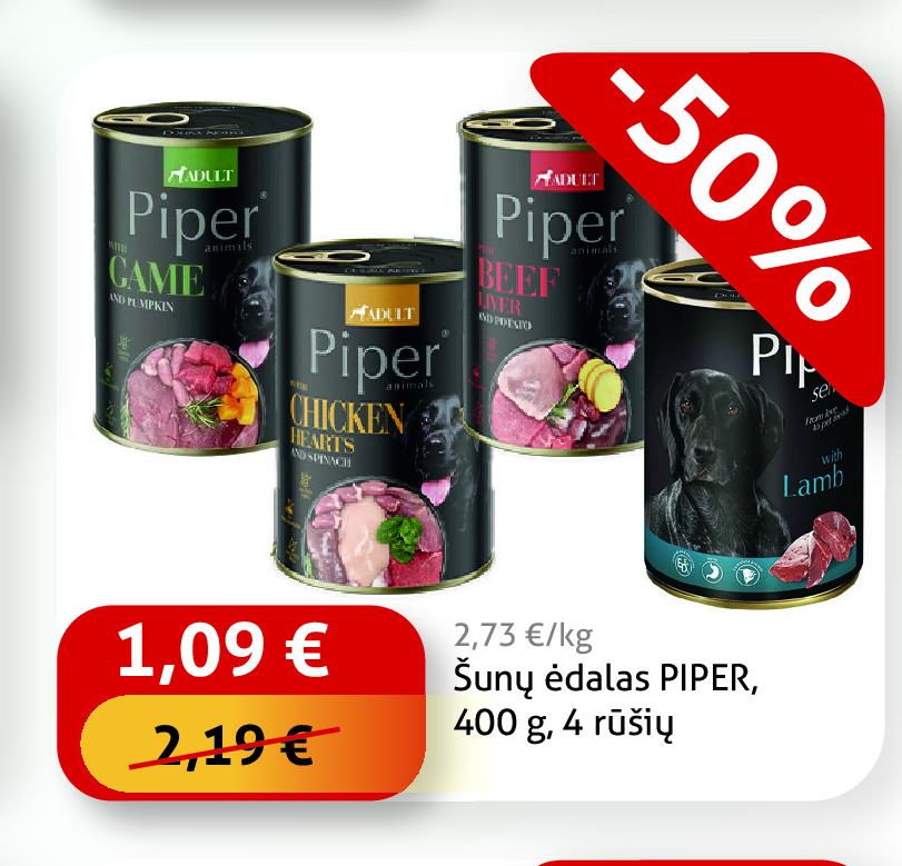 Šunų ėdalas PIPER, 400 g