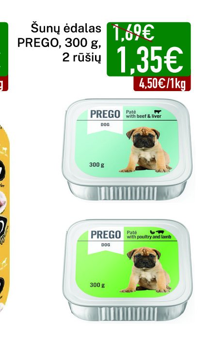 Šunų ėdalas PREGO, 300 g