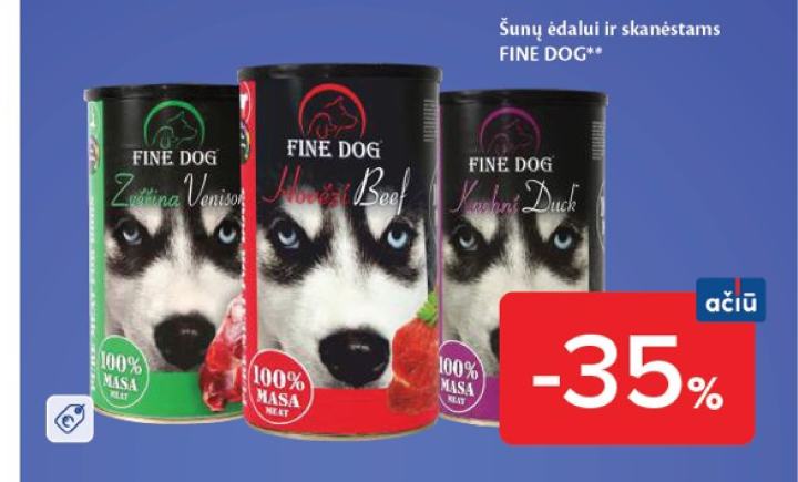 Šunų ėdalui ir skanėstams FINE DOG